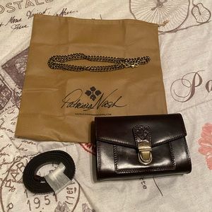 PATRICIA NASH LEATHER BISHOP BELT BAG/ SHOULDER CHAIN